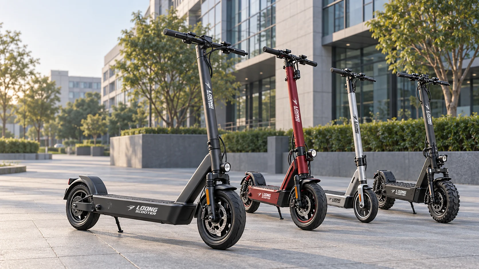 LOONG SCOOTER product family showing configurable colors and formats