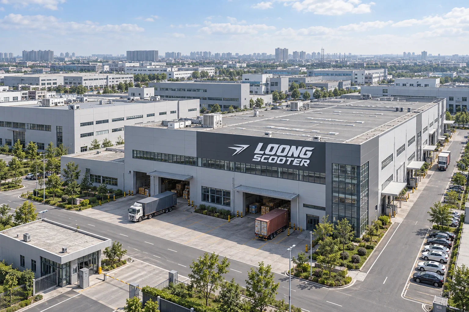 Aerial view of the LOONG SCOOTER production campus in China
