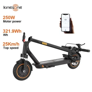 10 Inch Street Legal Escooter Frame Material Steel Plastic 250W 25km/h Adult APP Smart Scooter