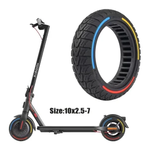 10″ Scooter Solid Tire 10×2.50 Anti Explosion Rubber Tire Front Rear Tyre Wheel Replacement for MAX G30