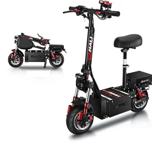 10 inch Dual drive Heavy Duty Electric Scooter 150 kg Capacity Foldable Design Off road Capability 35 km Range 18 km h Speed