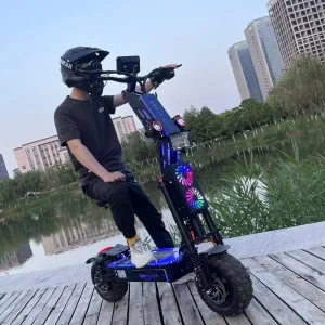 10000WHigh Power Dual Motor E Scooter 72V 8000Watt 15000W 30-100Ah 14 Inch Off Road Folding Electric Scooter With Seat