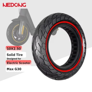 10×2.5 45 Groove G30 Tyre 10 Inch Electric Scooter Spare Parts and Accessories Solid Tire for Ninebot Max G30