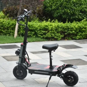 11″ Fat Tire Off-Road Electric Scooter for Adults & Kids with App Control Two-Wheel 15Ah Battery 6000W Motor Waterproof
