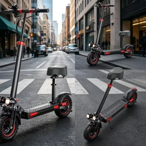 11 Inch Fat Tire Intelligent Electric Scooter Lithium Seat Foldable Off Road for Adults Commute Outdoor Adventure Night Riding