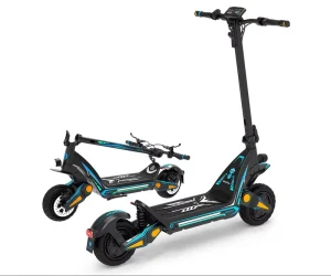 11 Inch Off Road Electric Scooter with Front and Rear Hydraulic Suspension Foldable Powerful Motor Electric Scooter for Adult