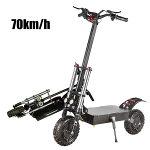1200W Dual Motor Electric Scooter 2400W High Power Easy Foldable 11 Inch Unisex Electronic Scooter 10 25ah 70KMH Road Tire for