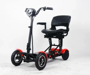 120kg Capacity Brushless Electronic Control 250W Motor 25-40km Range Comfortable Folding Electric Four-wheel Scooter