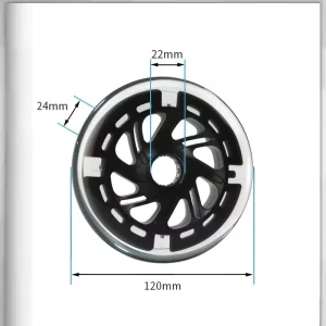 120mm Light up Scooter Wheels PU Flash Skates Wheels Flashing Roller LED Flash Front Wheels Replacement Push Scooters