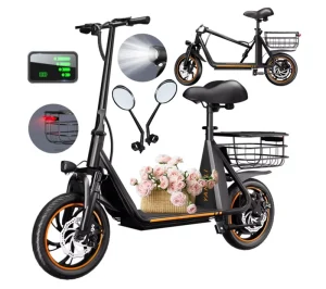 13AH 500W 40km 12″ Adult Electric Scooter Folding E-Scooter Fat Tire E-Mountain Scooter