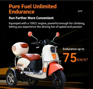 150cc Gasoline Scooter Motorcycle for Adult Urban Travel High Power Practical Road Riding Easy Climbing