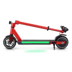 150w Small 2 Wheel Electric Kick Scooter for Kids Boys and Girls with RGB Light