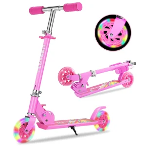 2-Wheel Foldable Kids Foot Scooter PU Material Kick Scooter for Kids