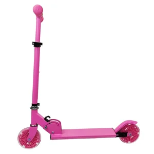 2 Wheel Folding Kick Scooter for Girls Boys 3 Adjustable Height Light up Wheels Scooters for Children for Kids