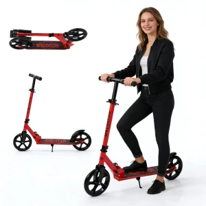 2 Wheels 200mm PU Wheels Foldable Foot Kick Scooter Adjustable Height Kids Scooter