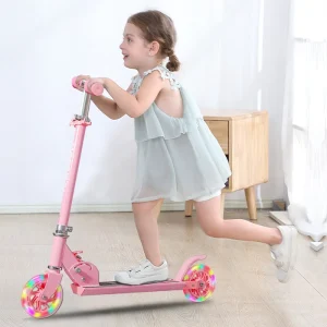 2 Wheels Kids 120mm Big Wheels Rubber Wheels Foldable Foot Kick Scooter 100% Aluminum Adult Scooters