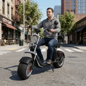 2000W 10 Inch Fat Tire Adult Electric Scooter 20Ah Battery Long Range 60km Urban Commuter NFC Dual Suspension
