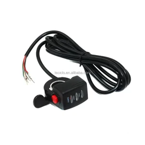 24V/36V/48V Ebike Throttle Thumb Throttle With Power Indicator Electric Bicycle Accessories Speed Accelerator