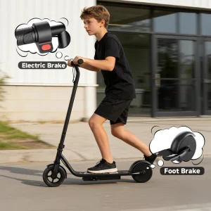 250W Foldable Electric Scooter for Kids 6.5 Inch Solid Tire Lightweight 16LBS E Scooter with 3 Riding Modes Stock