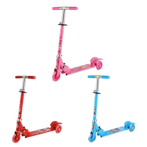 3 PU Flash Wheels Girl Kick Toy Scooter Baby Adjustable Children Foot Scooter