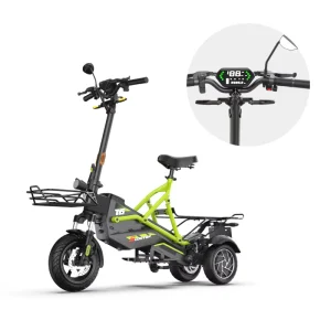 3 Wheel Electric Scooter Dual Motor 500W*2 Off Road or Food Delivery Adult Electric Scooter