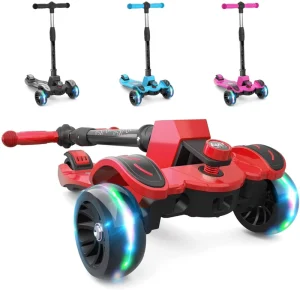 3 Wheels Twisty Kick Scooter Folding Children Scooter With Big Flash Wheels