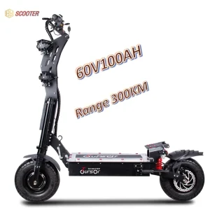 300KM 13inch Fast Electric Scooter 8000W Dual Motor 60V Adult