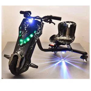 36V 250W Electric Cool Motorized Drift Trike for Kids Adults 3 Wheel 360 Drifting Scooter Modern Durable Steel Plastic Body PU