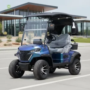 4 Wheel AWD Electric Scooter Car with Rear Camera and Metal Roof Rack 2 Passenger Mini Electric Vehicle for Adults