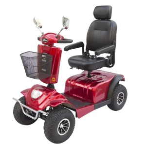 4 Wheel Single Seat Electric Mobility Scooters Steel Body Power Motor Battery Curtis Controller Brush Large Tire