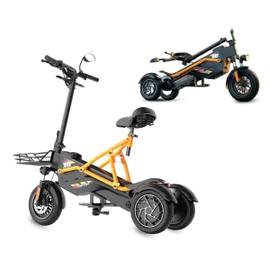 48V Dual 500W Motor Waterproof 3 Wheel Electric Scooter with Disc Brake Lithium Battery Max Load 150KGS Powerful Adult E Scooter
