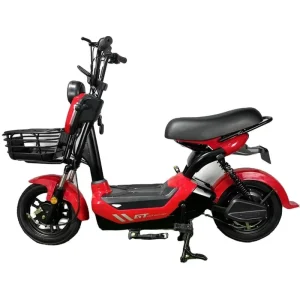 48V Lead-Acid Battery Electric Bike with Rear Hub Motor 2-Seater E-Bike Featuring Front Basket & Export 2-Wheel Mobility Scooter