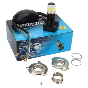 6-Sided LED Motorcycle Headlight 6000K COB 4SMD Scooter Accessory 25W DC 12V Motor Light Headlamp for Front Position