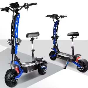 6000W Dual Motor 11-Inch Tire Off-Road Electric Scooter E-Scooter 40AH Foldable Waterproof