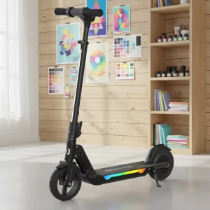7 Inch Electric Scooter Easy Folding Kick Start E Scooter Short Distance Transport Adjustable 3-Stage Handle Height