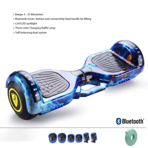 7 Inch Self balancing Electric Scooter Hoverboard for Adults Kids Daily Commuting Outdoor Leisure with LED Lights