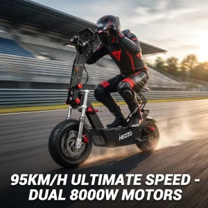 8000W 72V 50Ah High Speed Dual Motor Aluminum Alloy Foldable Off road Electric Scooter for Adult Outdoor Adventure