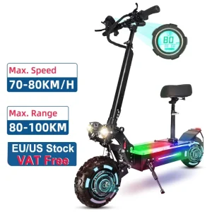 800W*2 Motor 11 Inch Folding Adult Off Road Commute Travel Lithium Battery Aluminum Alloy All Terrain Electric Mini Scooter