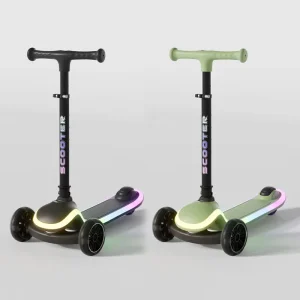 A9 Foldable 3-Wheel Kids Scooter Height Adjustable Handlebars Rear Foot Brake 50kg Load Capacity