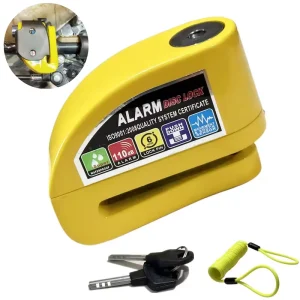 Accessories Motorcycle Bicycle Scooter Waterproof Wheel Padlock Anti Theft Brakelock with Alarm and Safety Features