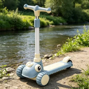 Adjustable 3 PU Wheel Kick Scooter for Kids Removable Foot Pedal, Lightweight Children Scooter for Toddlers Ages 3-8