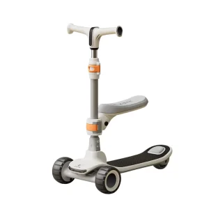 Adjustable 3 in 1 Kick Scooter with LED Light Foldable 3-Wheels Scooter with Seat