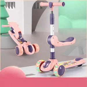 Adjustable Foot 3 Wheel Kids Kick Scooter Foldable Foot Scooter
