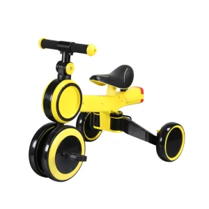 Adjustable Height Flexible Folding With Seat 3 in 1 Kids Tricycle for Children Spray Smoke Big Wheels Sports Kick Foot Scooters