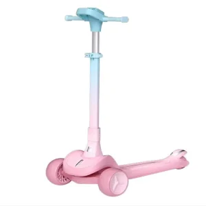 Adjustable Height Gradient Color Foldable Baby Riding Push Toddler Foot Scooter Kick Scooter for Children