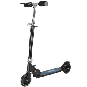 Adjustable Height Kids Kick Scooter with LED Light Up Wheels & Hand Brake Kick Scooter & Foot Scooter for Children