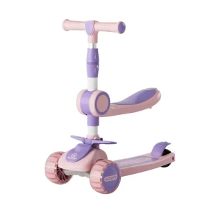 Adjustable Height LED Light Mini Kick Scooter for Girls Modern Foldable Skateboard for Children 3-Wheel Outdoor Kids’ Scooter