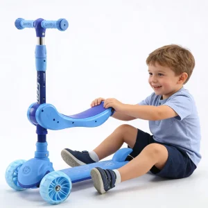Adjustable Scooter Children 3 Wheel 2-12 Years Kids Music Design Light Wheel Kick Scooters