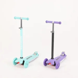 Adjustable Steel Kick Scooter for Kids LED Lights and Music for Boys and Girls Outdoor Use