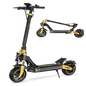 Adult Electric Scooter 10″ Tires Powerful Engine 48V 20Ah Battery Autonomy 45-50 km 3 Speed Mode Double Brake Folding